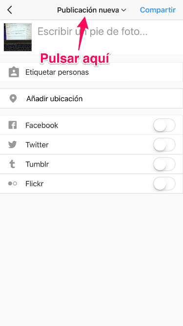 Opciones  foto con filtros 1