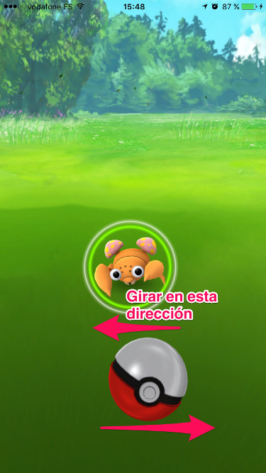 Girar pokéball puntos en Pokémon 1