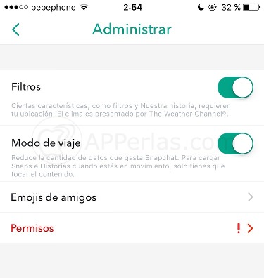 Configuración de Snapchat para ahorrar datos Configuración de Snapchat para ahorrar datos