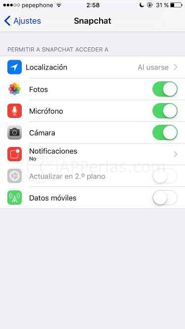 Configuración de Snapchat para ahorrar datos móviles Configuración de Snapchat para ahorrar datos móviles