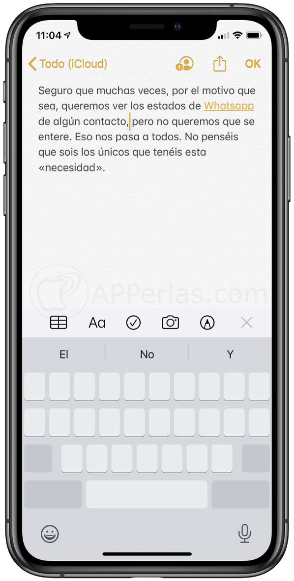 Cursor del teclado del iPhone Cursor del teclado del iPhone