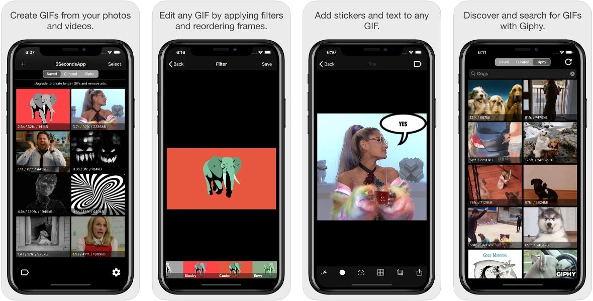 Capturas de 5SecondsApp