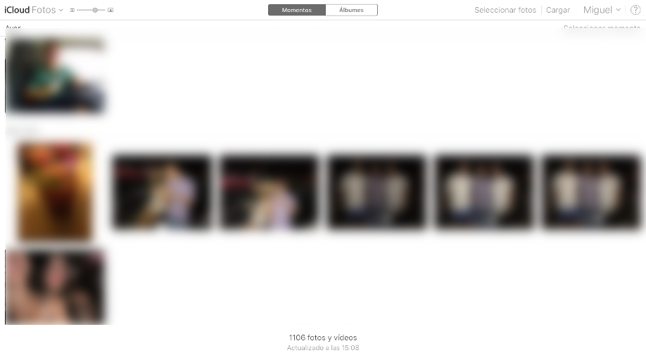 Seleccionar fotos de iCloud 1