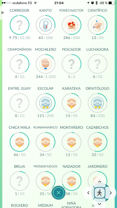 Insignias andado en Pokémon 1
