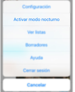 activar activar modo nocturno