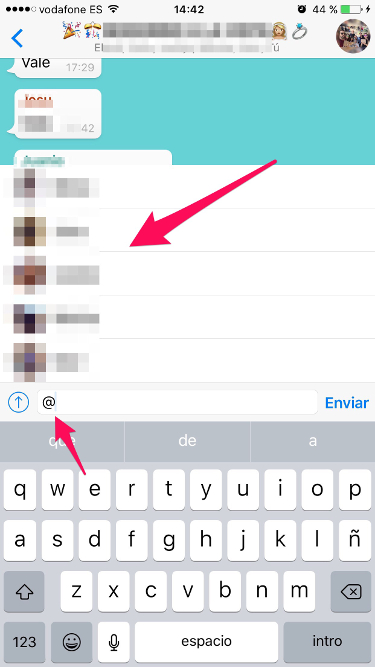 mencionar grupo de WhatsApp 1