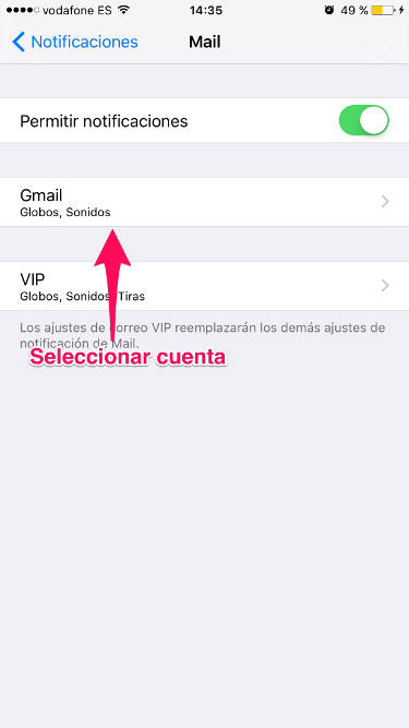 notificaciones de Mail 1