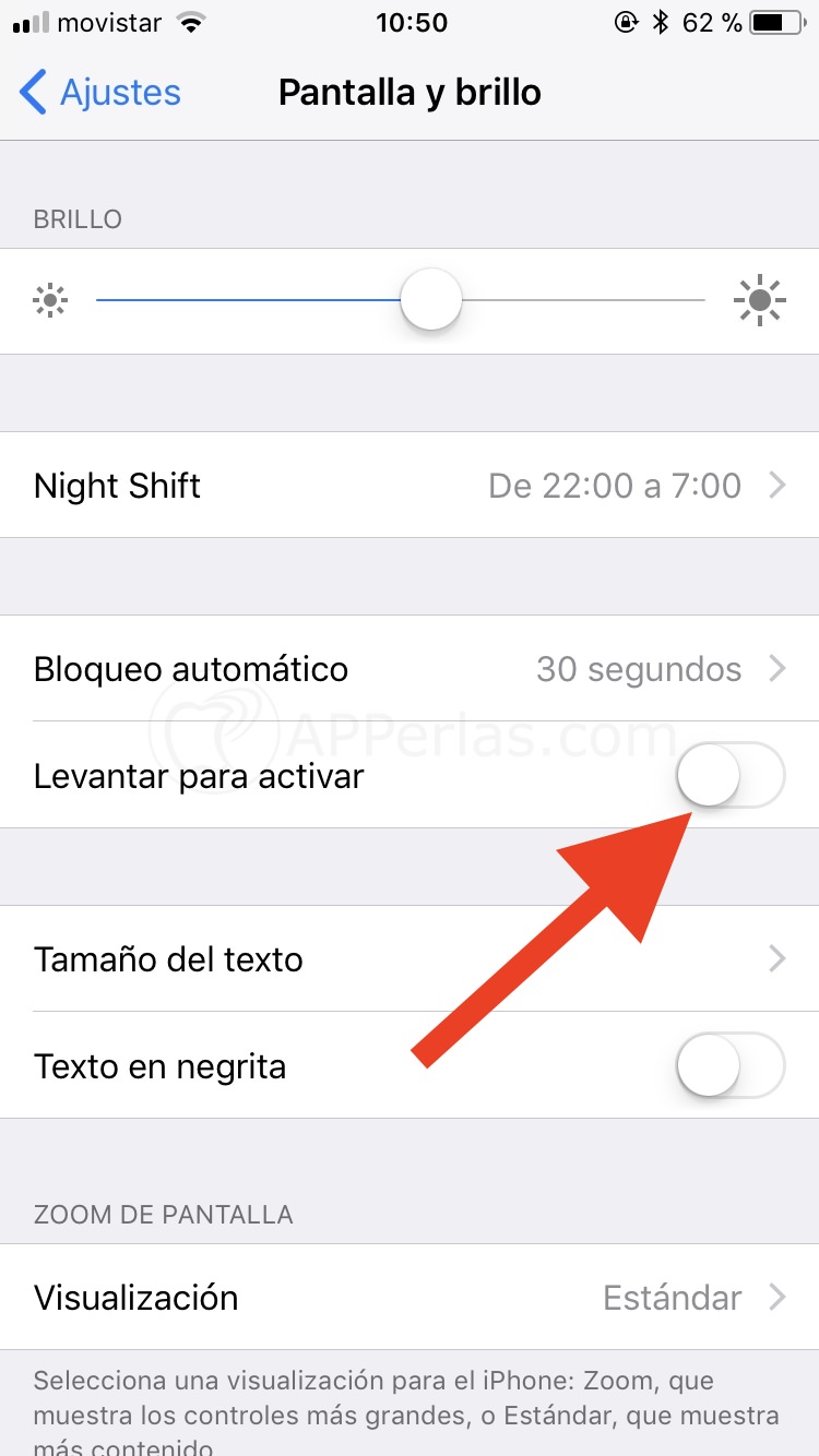 Desactiva para evitar que la se active la pantalla automáticamente Desactiva para evitar que la se active la pantalla automáticamente