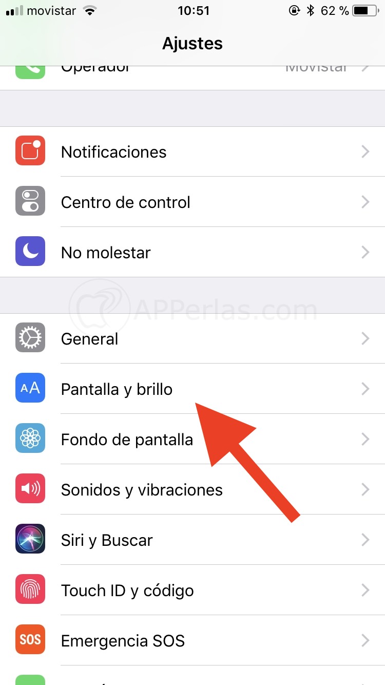 Pantalla y brillo Pantalla y brillo