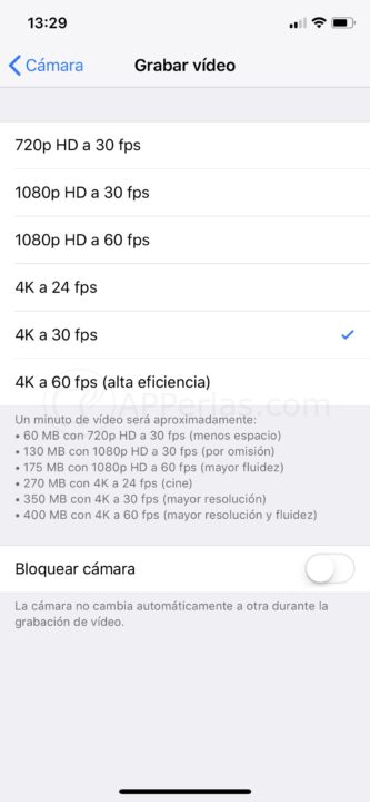 Opciones de 4K Opciones de 4K