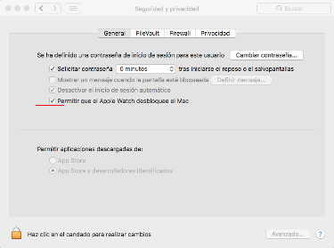 Activar Mac con el Apple Watch 1