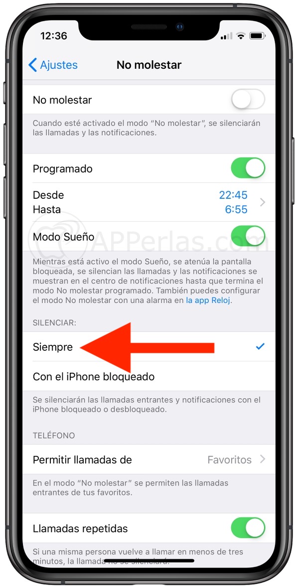 Selecciona la opción SIEMPRE Selecciona la opción SIEMPRE