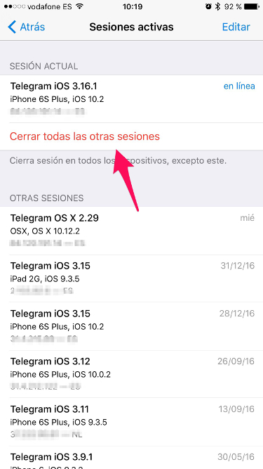 sesiones de Telegram 2