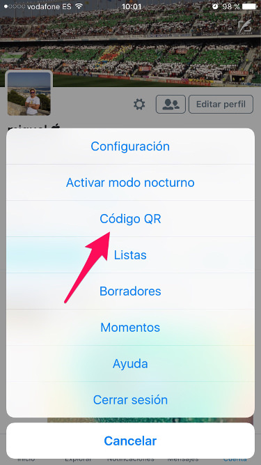 Código QR QR de Twitter 1