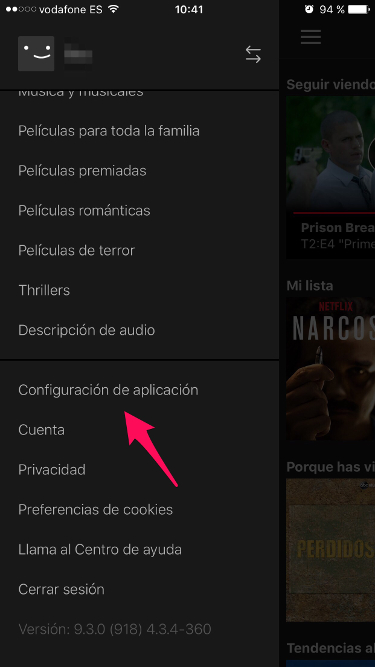 Configuración Netflix en alta definición