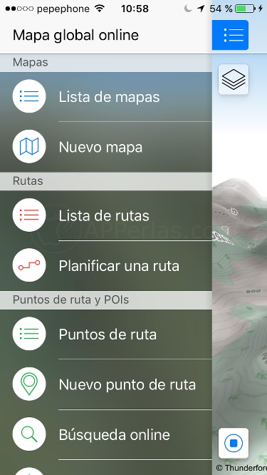 Menú de Maps 3D PRO Menú de Maps 3D PRO