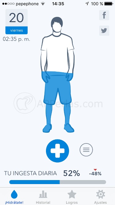Waterminder app hidratación