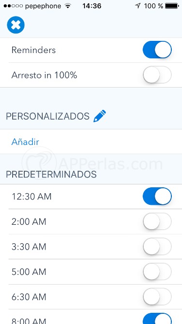 Waterminder app hidratación avisos