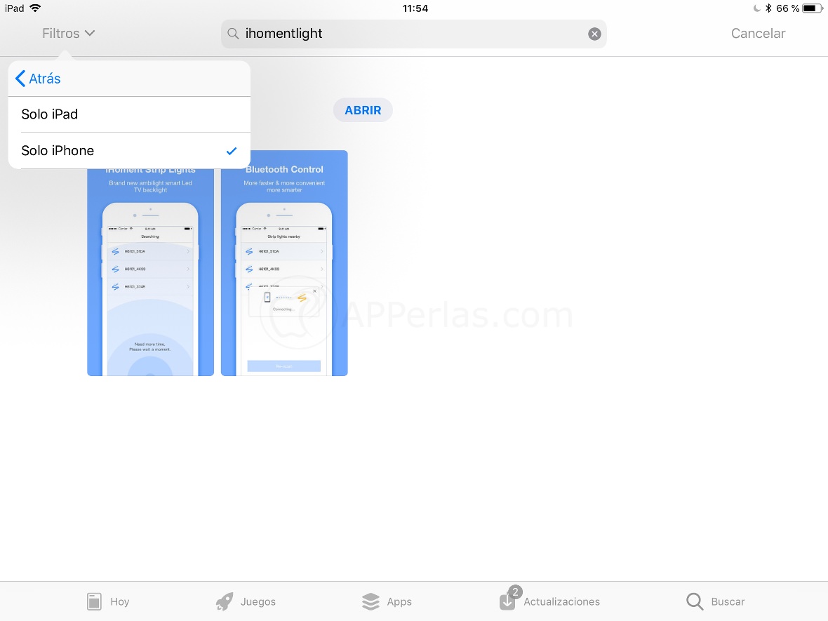 Ahora si que aparece la app de iPhone en iPad Ahora si que aparece la app de iPhone en iPad