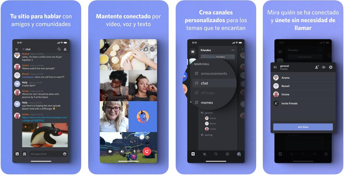 Interfaz de Discord para iPhone Interfaz de Discord para iPhone