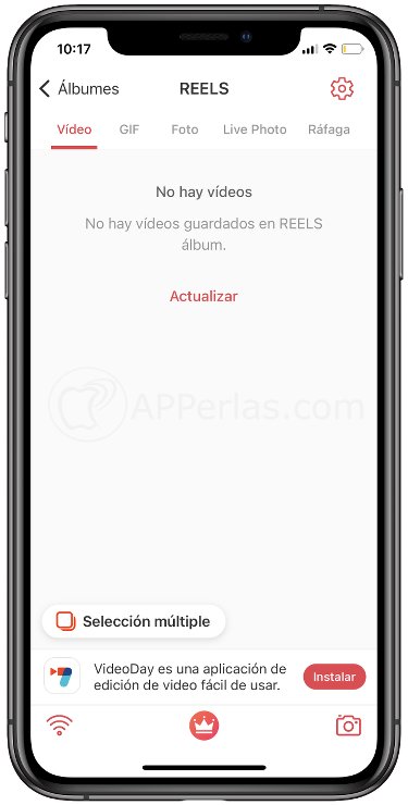 Interfaz de intoLive Interfaz de intoLive