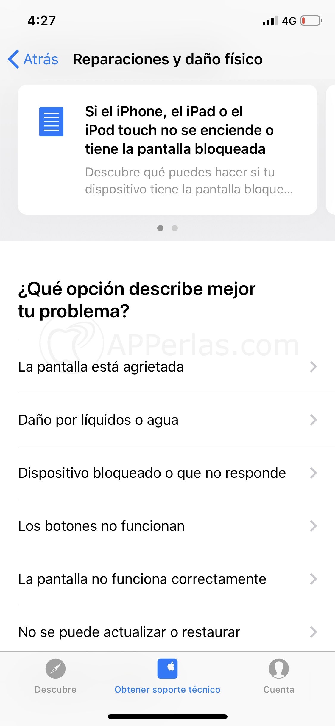 Temas de ayuda de Soporte Apple Temas de ayuda de Soporte Apple