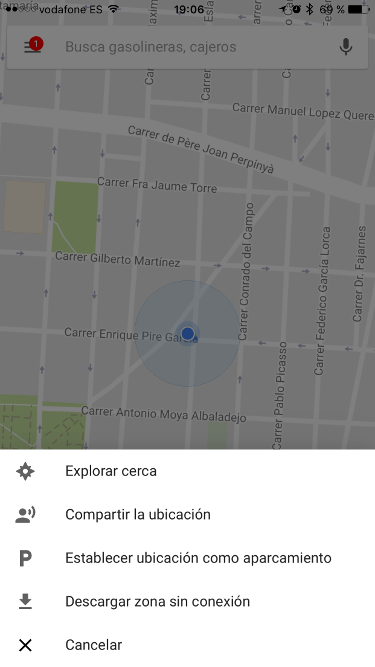 Aparcamiento coche con Google Maps 1