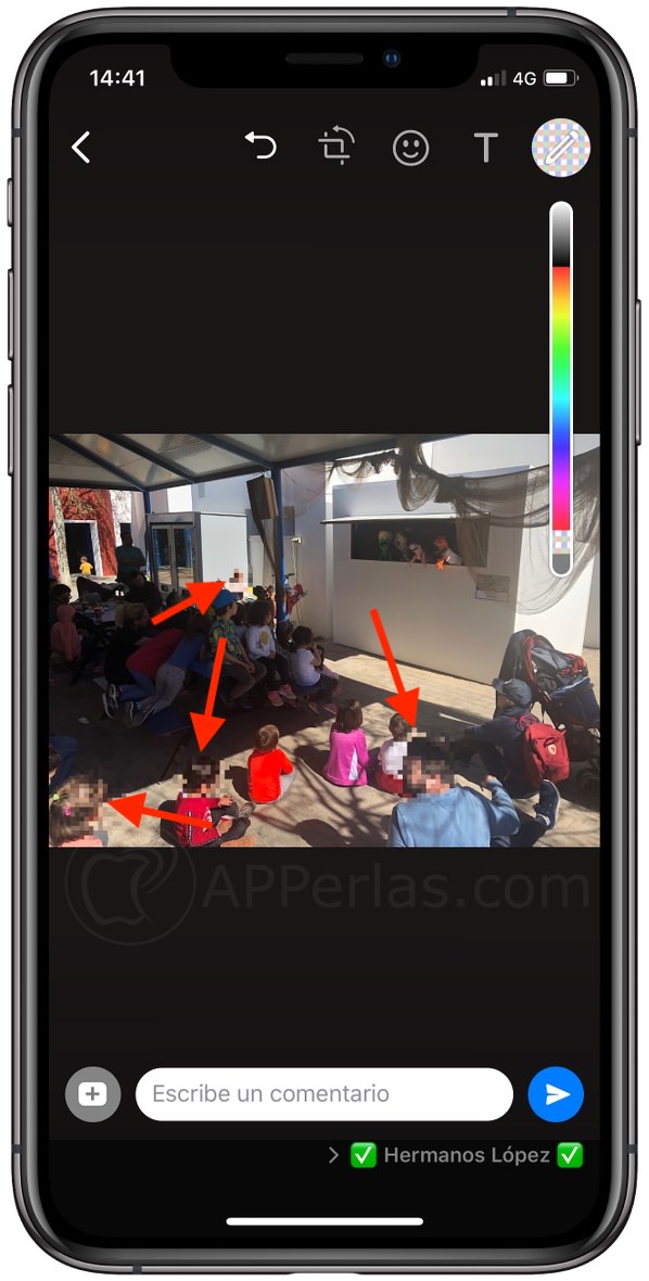 Foto pixelada en WhatsApp Foto pixelada en WhatsApp
