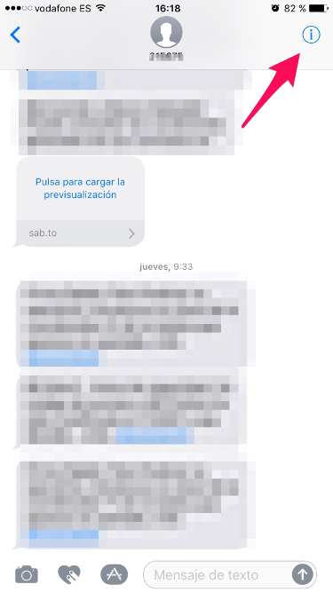 conversación de iMessage 1