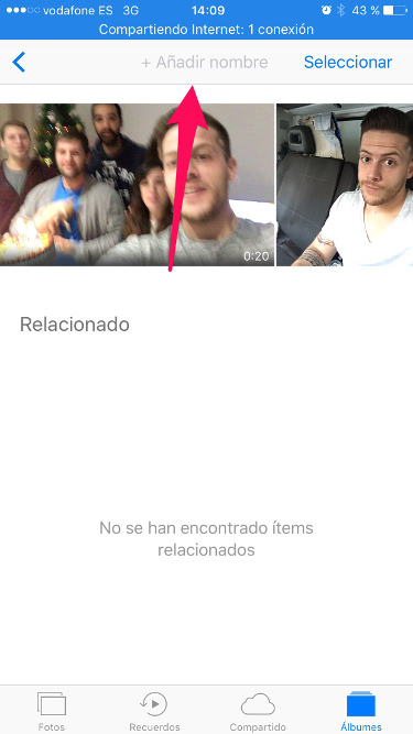 añadir álbumes de fotos 2