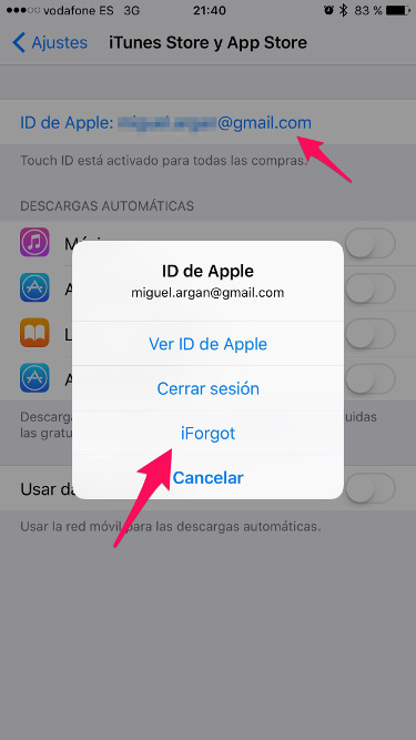 recuperar la ID de Apple 1