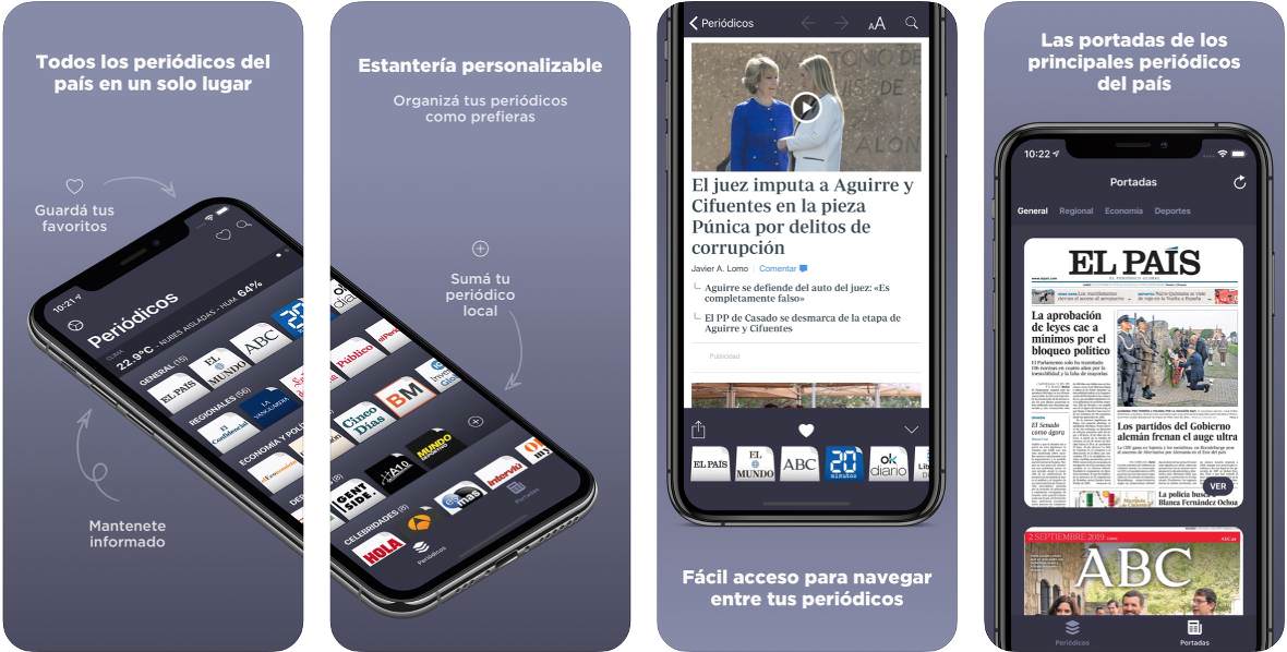 Capturas de pantalla de la la app Capturas de pantalla de la la app