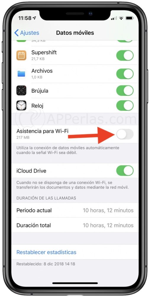 Desactiva esta opción para ahorrar datos móviles Desactiva esta opción para ahorrar datos móviles