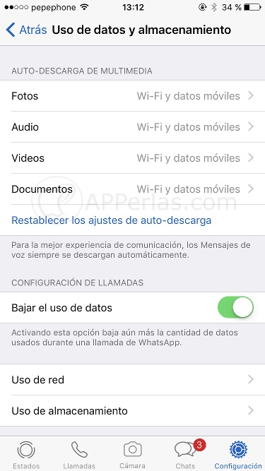 Gestión de la auto-descarga en Whatsapp 4 Gestión de la auto-descarga en Whatsapp 4