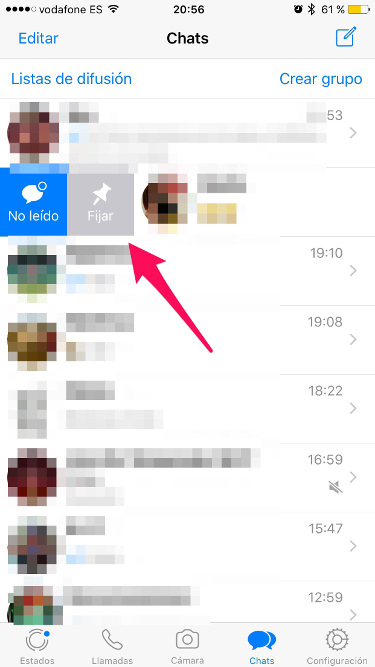 anclar chats de WhatsApp 1