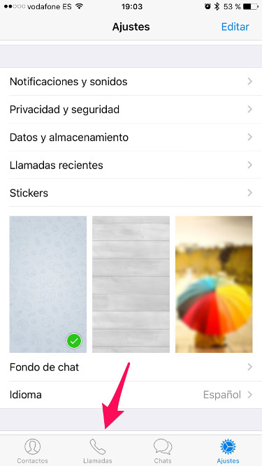 Icono llamadas en Telegram 2