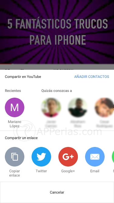 Compartir vídeos mediante chat Compartir vídeos mediante chat