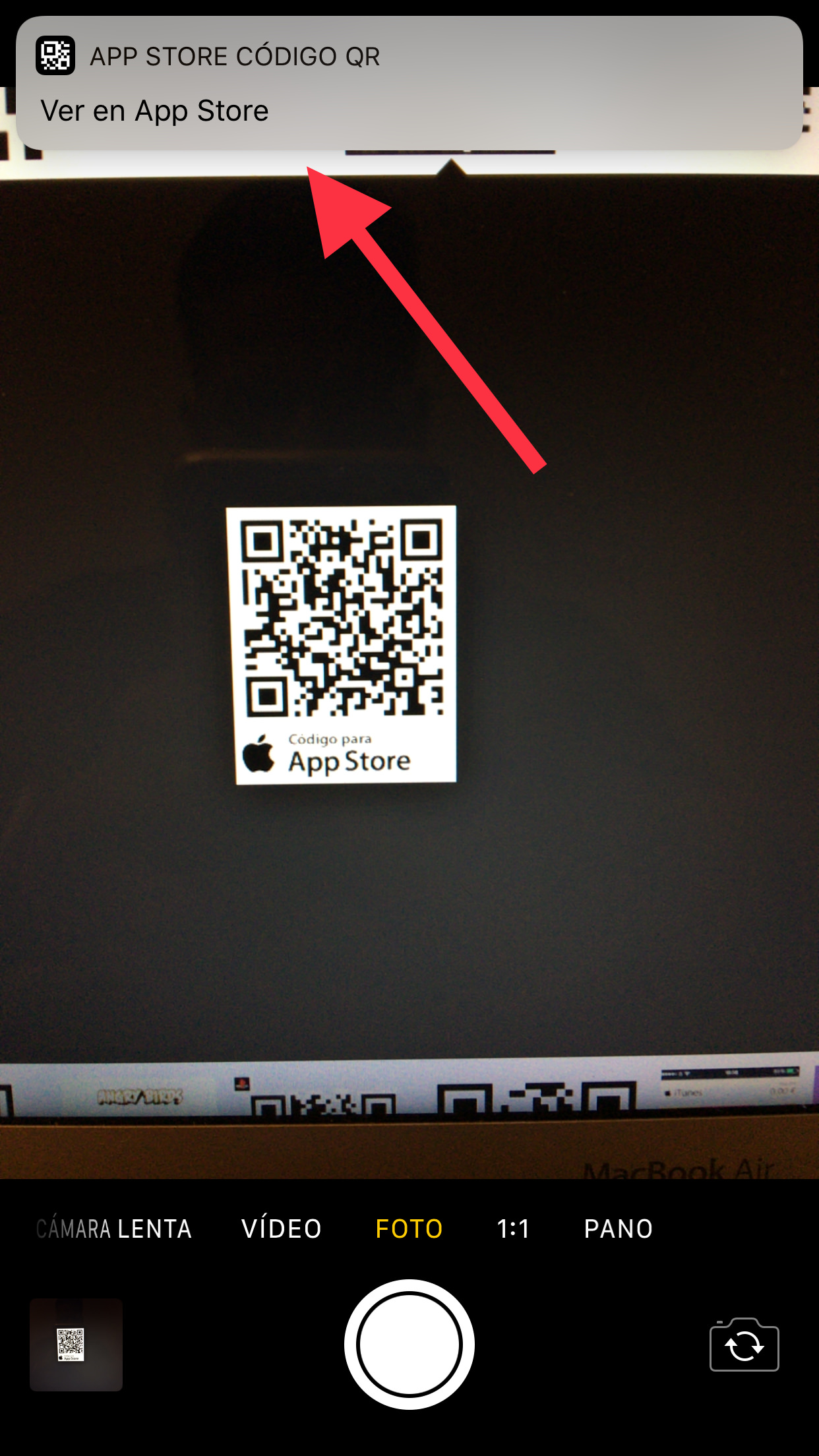 Escanear QR con la cámara del iPhone