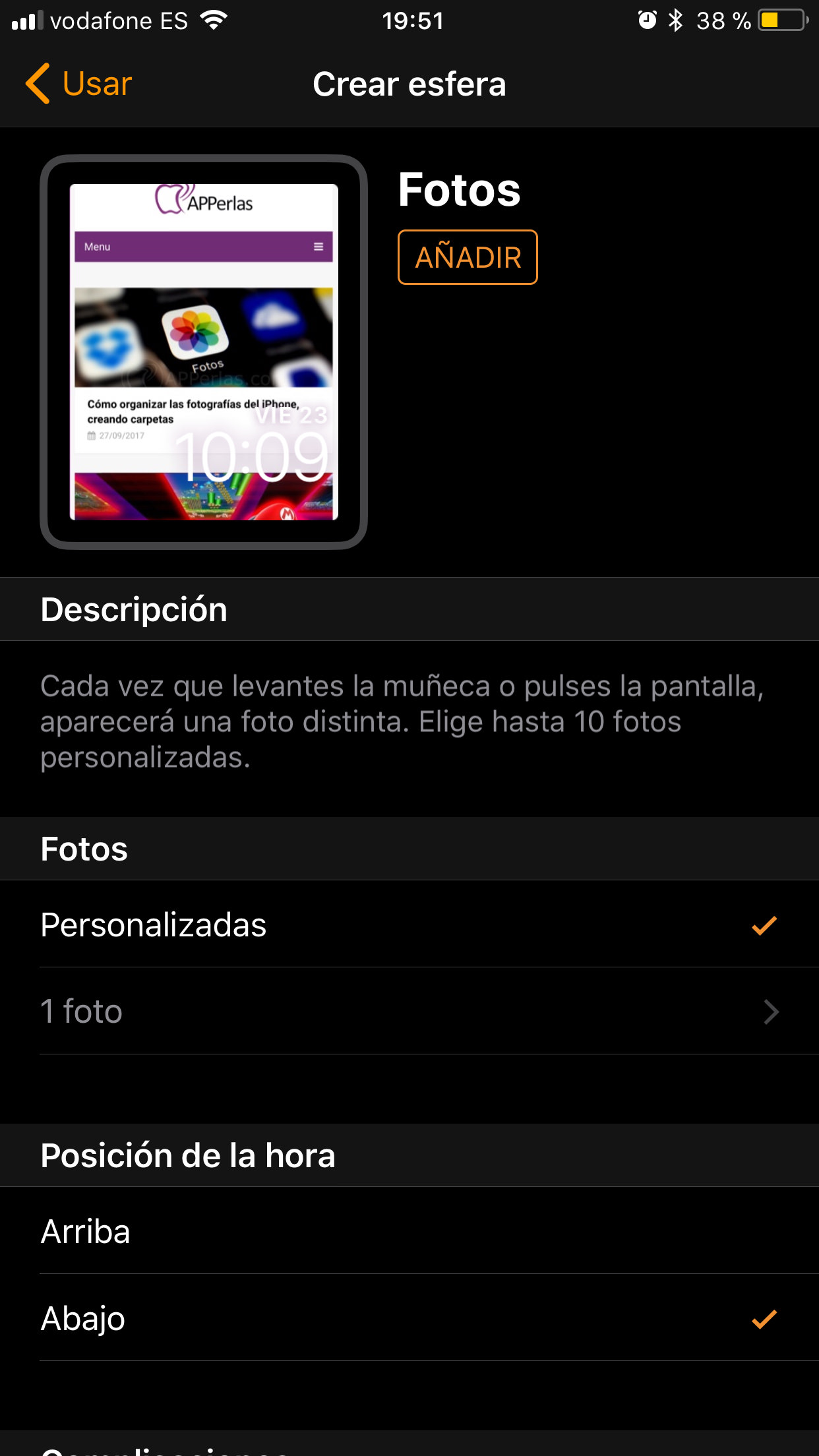 crear esferas del Apple Watch 3