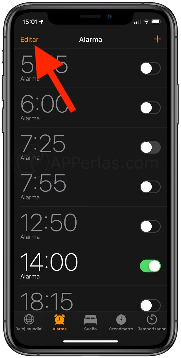 Horas de alarma Horas de alarma