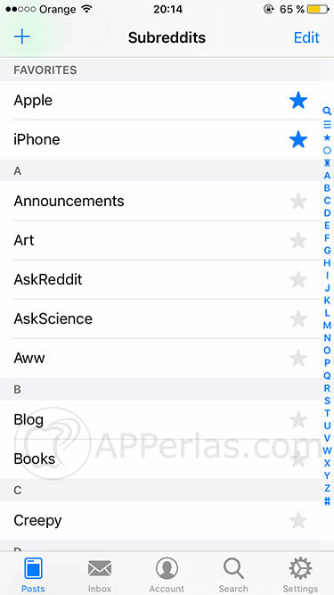 Cliente de Reddit para iPhone 2 Cliente de Reddit para iPhone 2