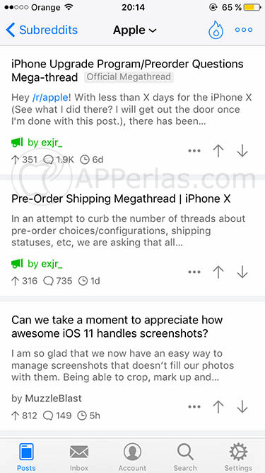 Cliente de Reddit para iPhone 3 Cliente de Reddit para iPhone 3