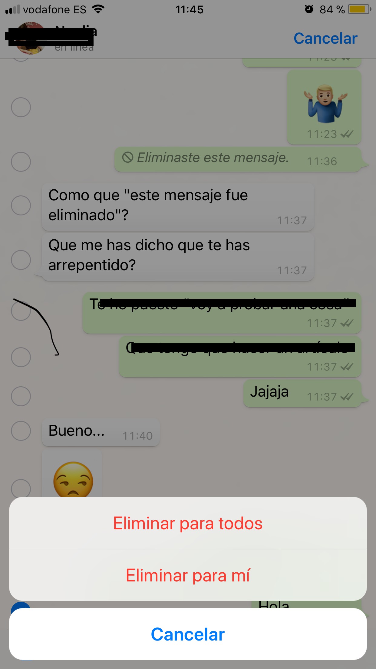 Eliminar para todos eliminar mensajes en WhatsApp 2