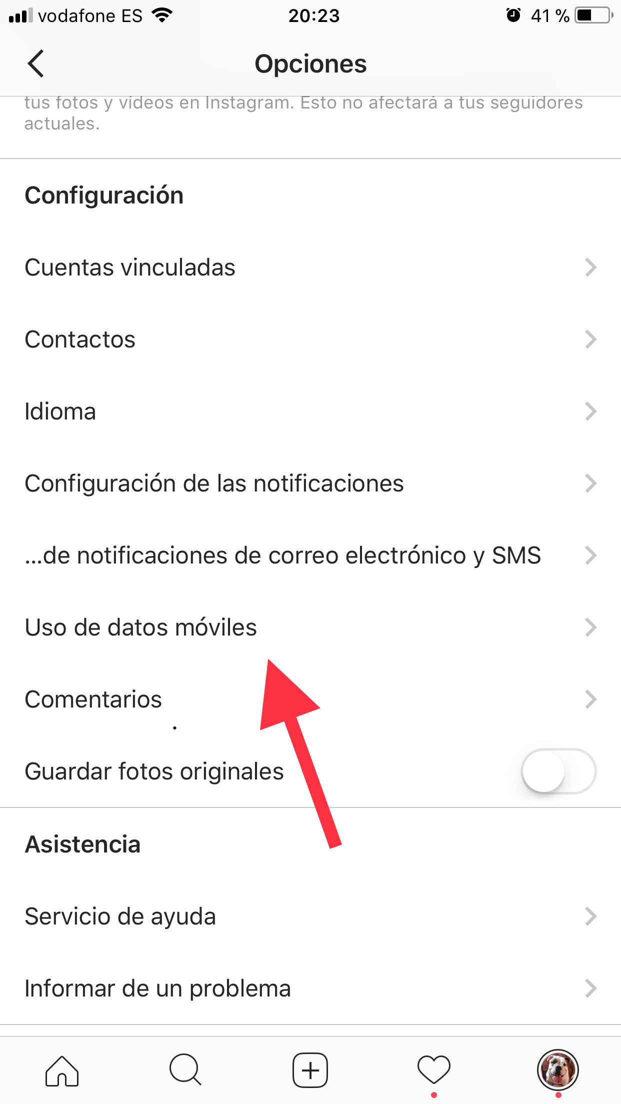 Uso de datos datos en Instagram 1