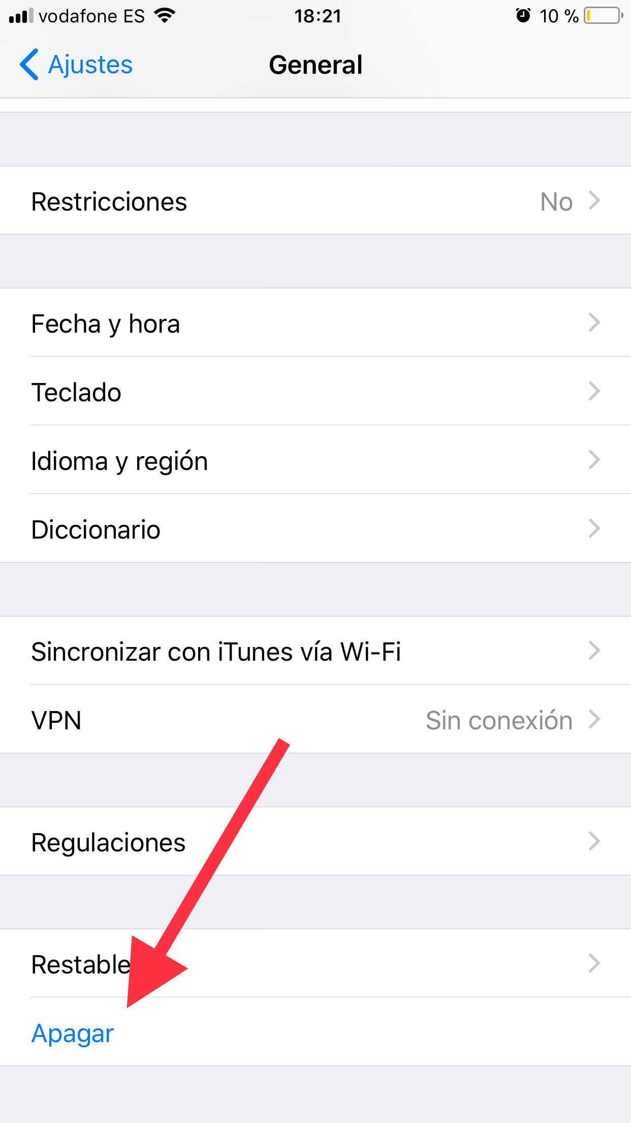 Desconecta el iPhone Desconecta el iPhone