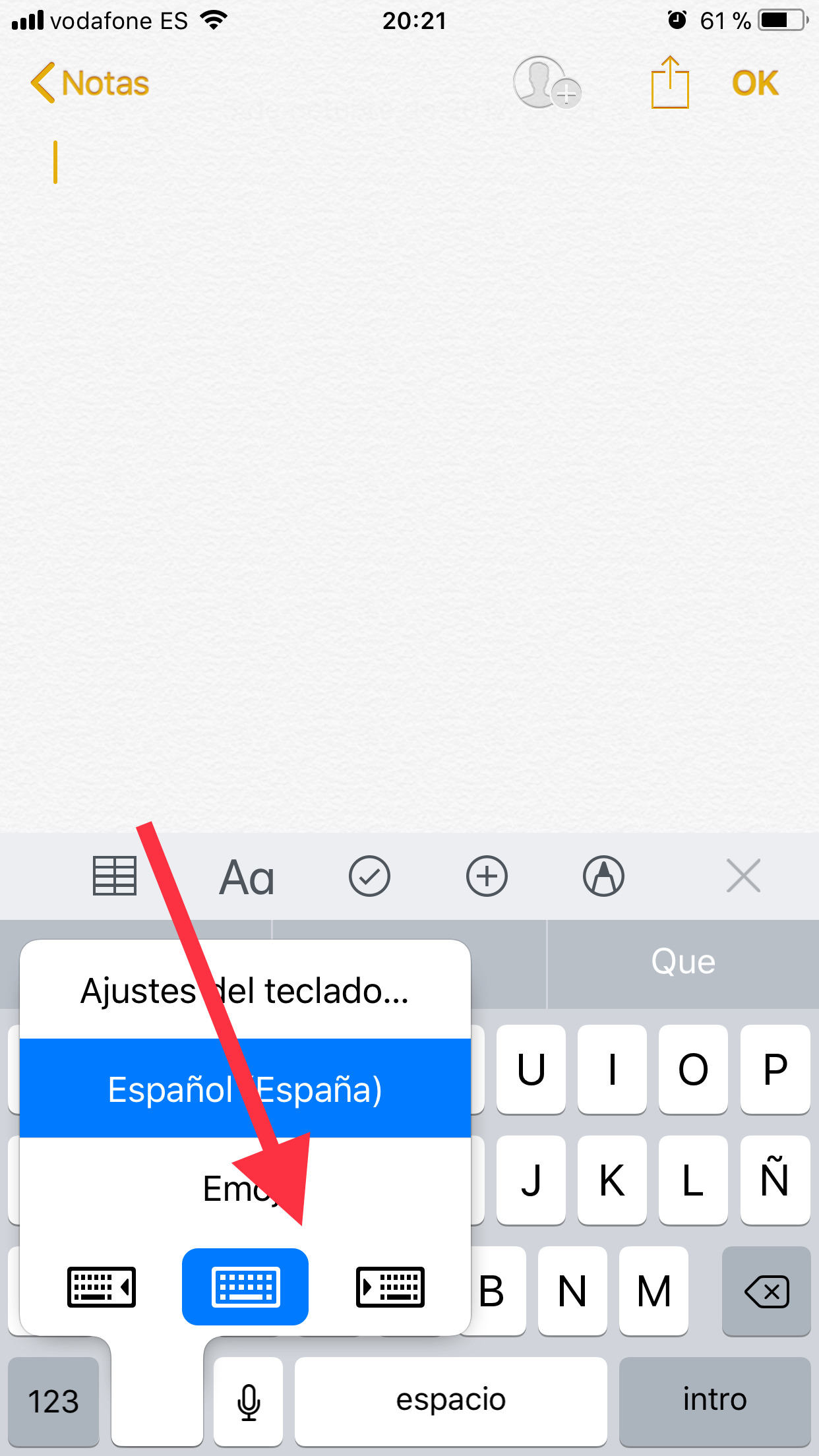 Seleccionar teclado teclado a una mano 2