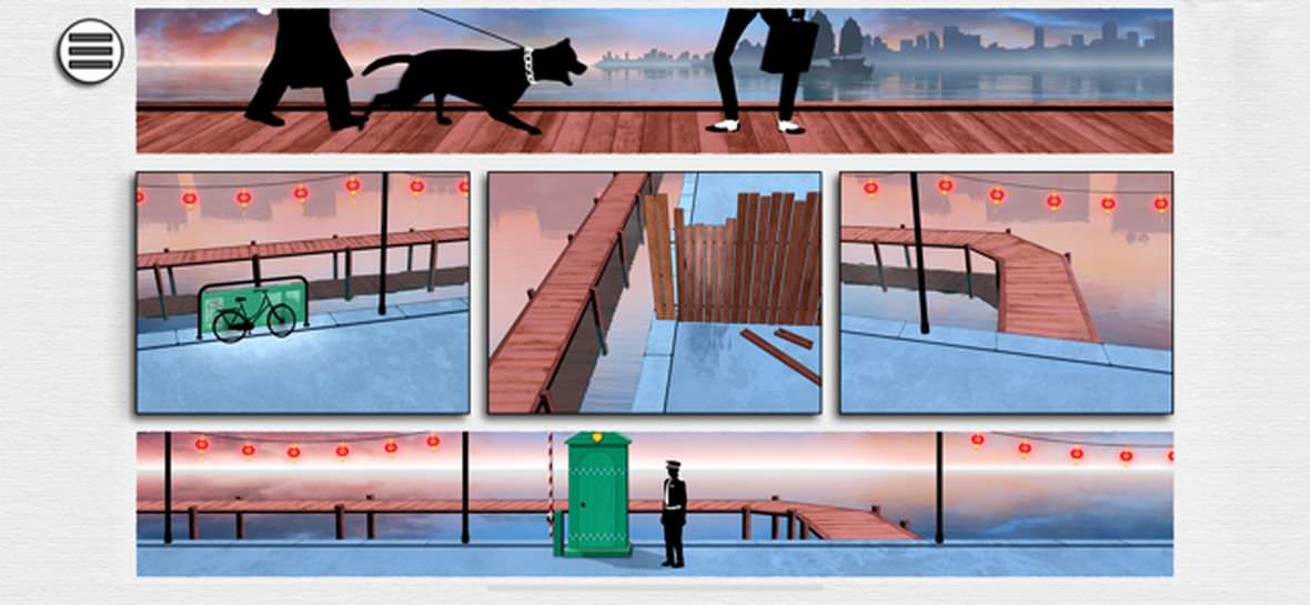 Juego con interfaz de viñetas de cómic Juego con interfaz de viñetas de cómic