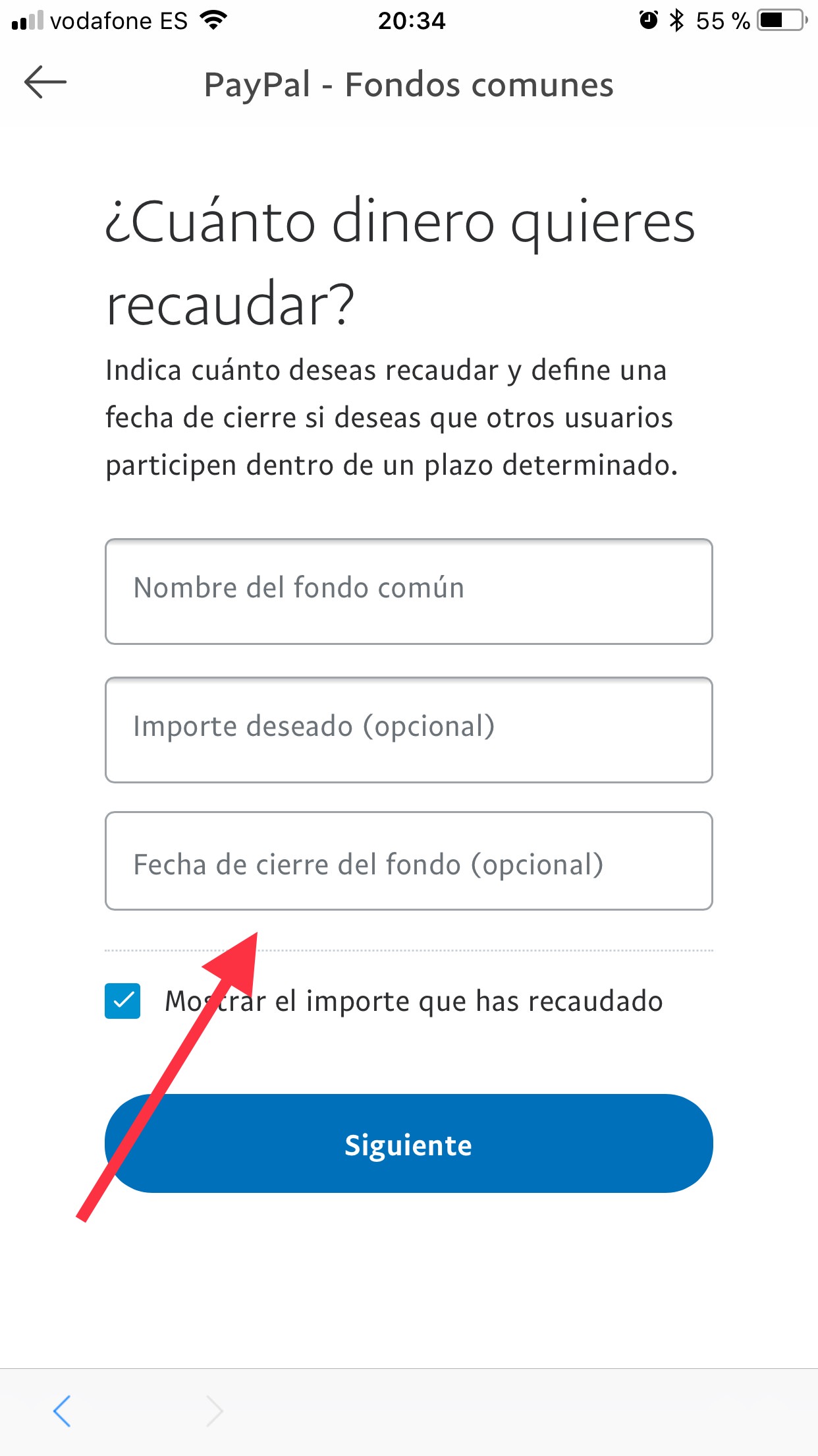 Poner nombre dinero con PayPal 2