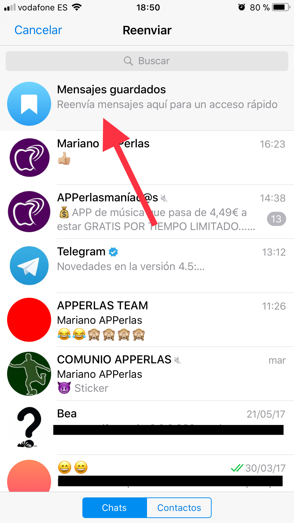mensajes en Telegram 2