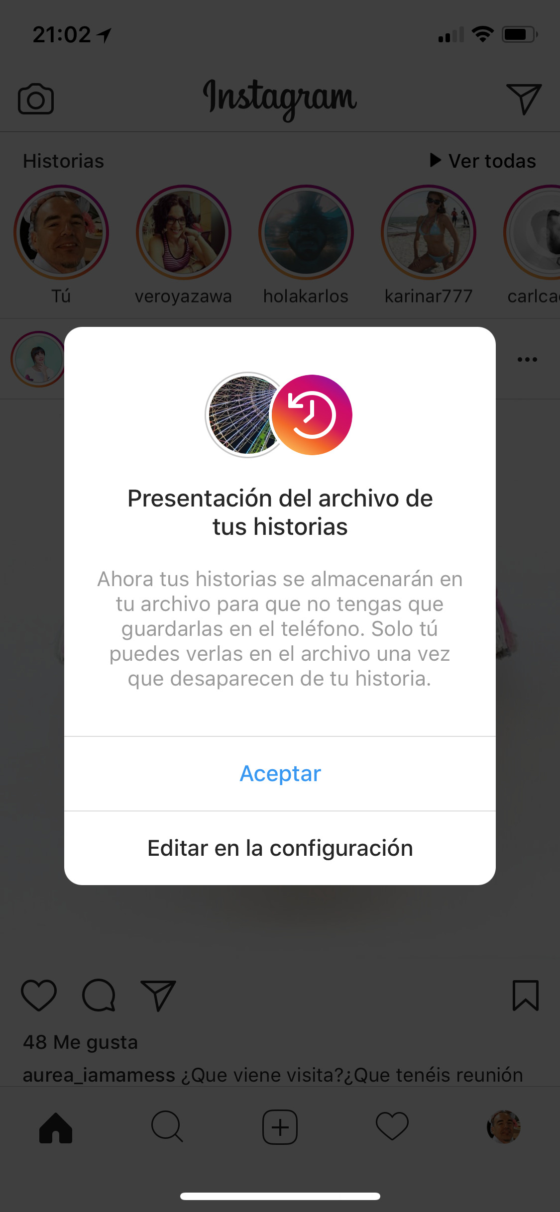 archivar Stories duren más 1